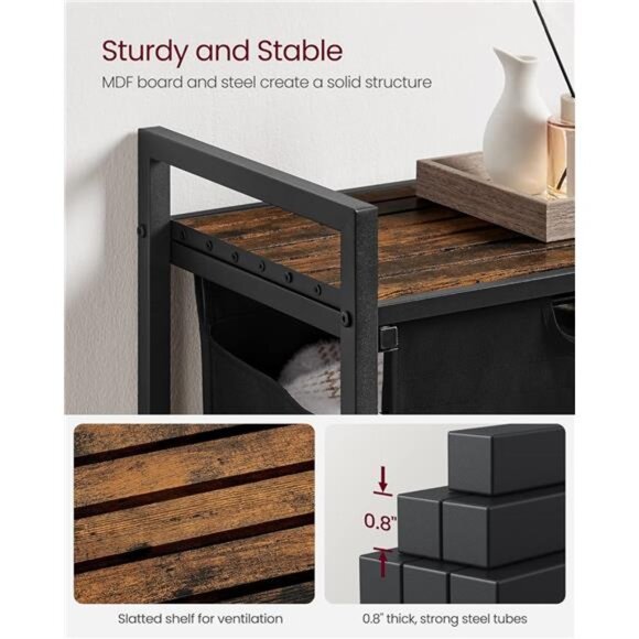 Laundry Hamper, Laundry Basket, Laundry Sorter with A Pull-Out and - Picture 6 of 7